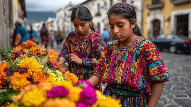 Festival de las Flores Floral Floats Street Scene