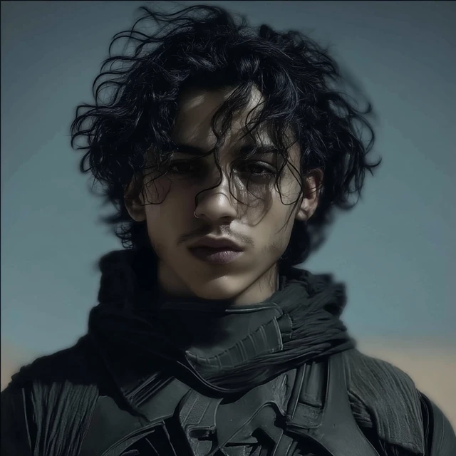 Portrait of a Mysterious Man in the Desert