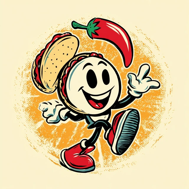 Animated Arepa Logo Illustration Cuphead Style