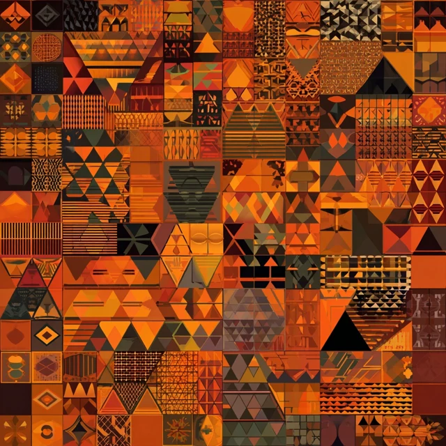 Orange Geometric Pattern Design