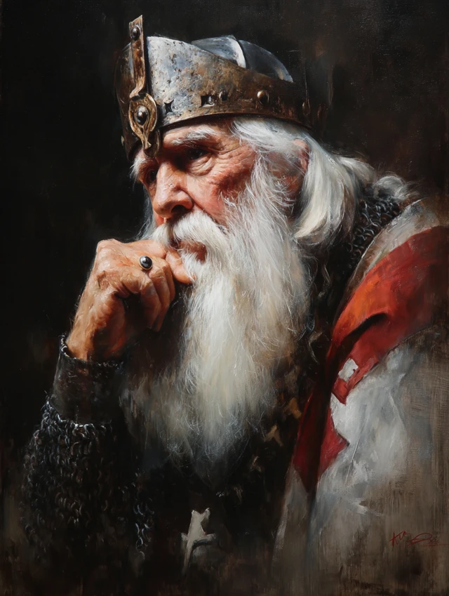 King Arthur Courageous Knight Oil Painting