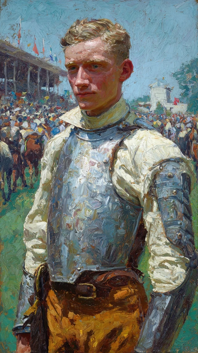 Oil Painting Portrait of a Knight