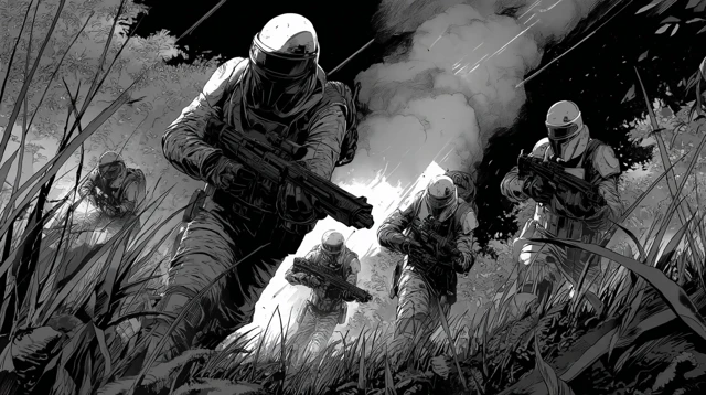 Manga Style Stormtroopers Hunt Rebel
