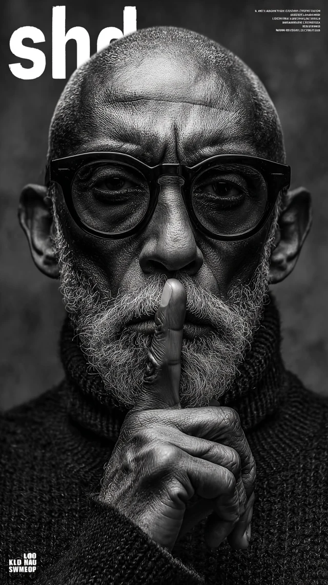 Dramatic Portrait of a Man with Glasses