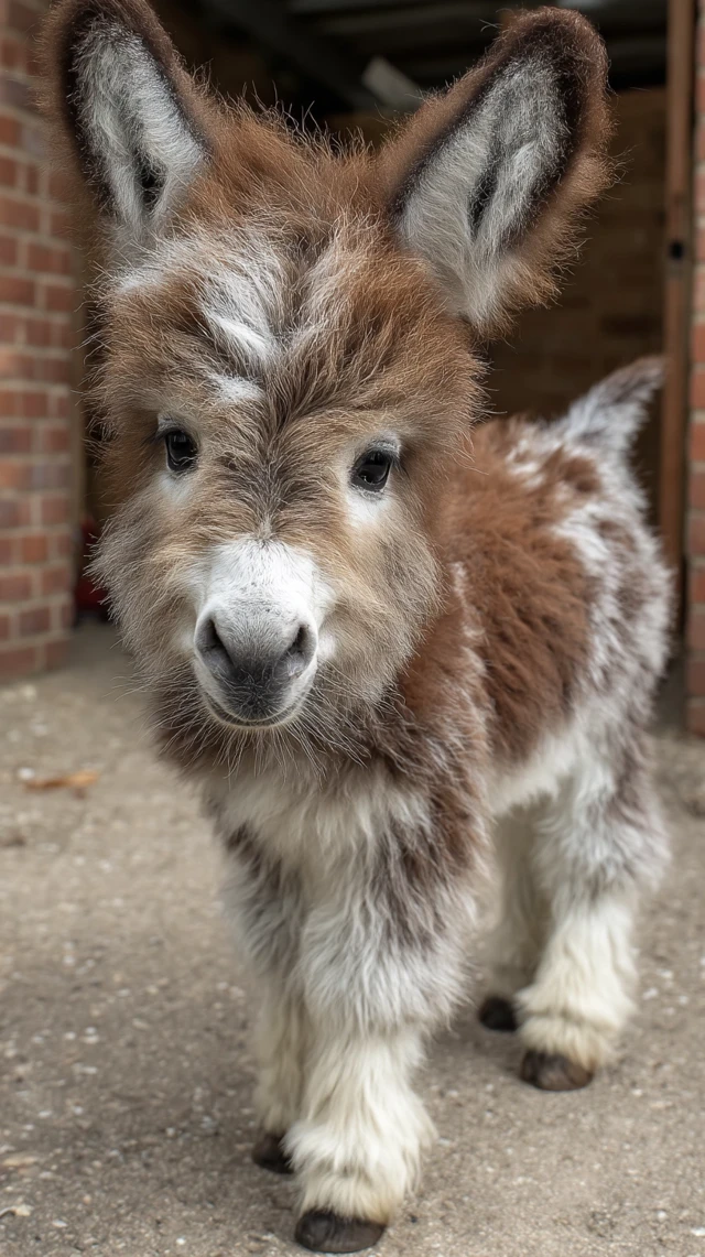 Fluffy Red Merle Pygmy Micro Mini Baby Donkey Photo