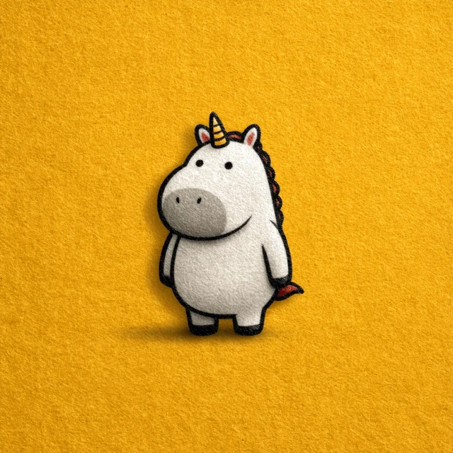 Pixar Style Unicorn Character Illustration