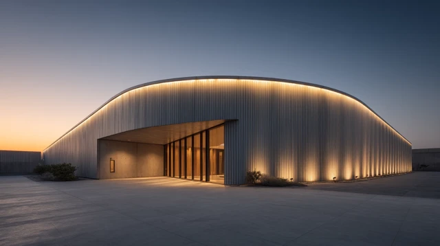 Minimalist Architectural Marvel Sunset Lighting