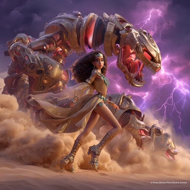 La Troni Futuristic Warrior Epic Scene