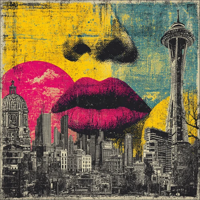 Pop Art Cityscape: Urban Life in Vibrant Colors