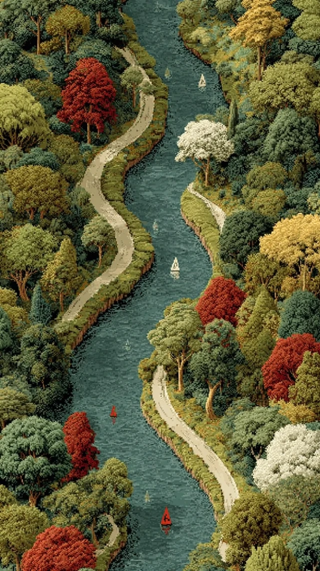 Playing Card Roads and Landscape