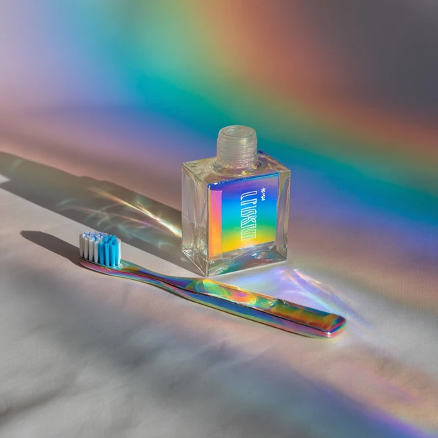 Prism Toothpaste and Toothbrush Aesthetic