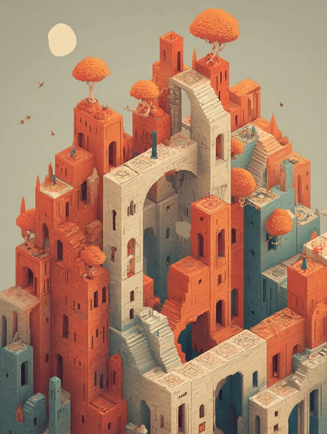 Mysterious Hanging Garden Monument Valley Style
