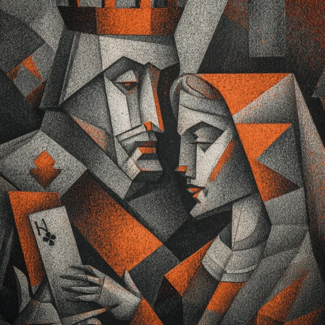 King and Queen Geometric Art