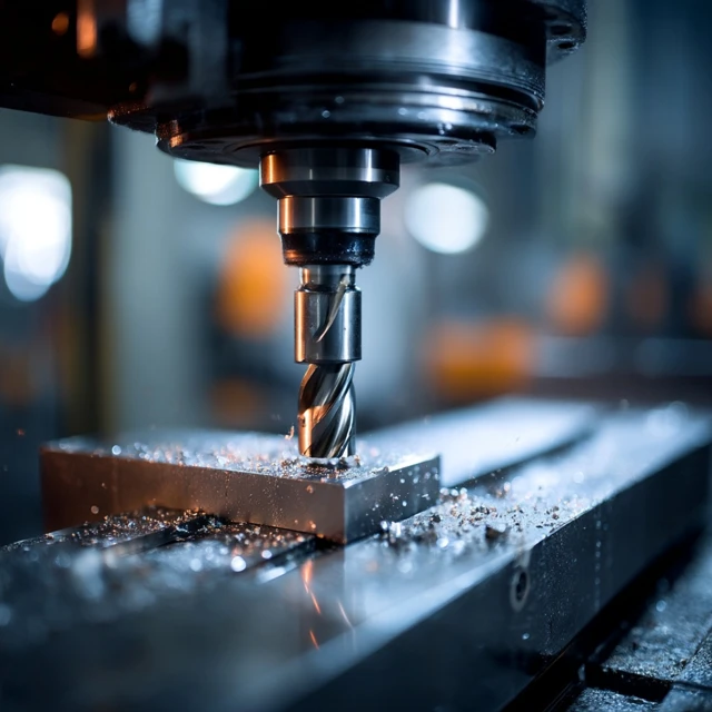 CNC Machine Drill Head in Action Ultra Realistic