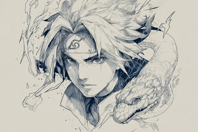 Sasuke Uchiha Tattoo Design Lightning Snake Anime