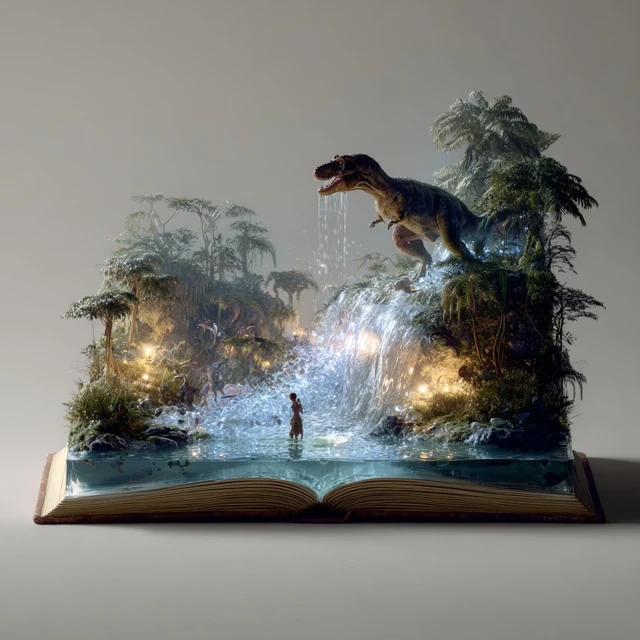 Fairy Tale Book Animated Jungle Dinosaur
