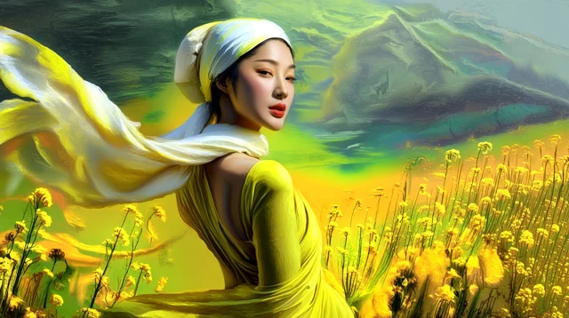 Jiali in Hongling Fields Cinematic Painting