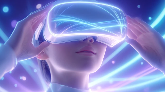 VR Experience Futuristic Tech Illustration