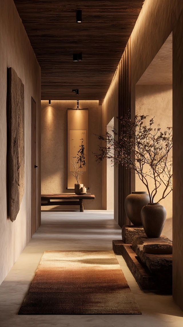 Japandi Wabi Sabi Interior Design Hallway
