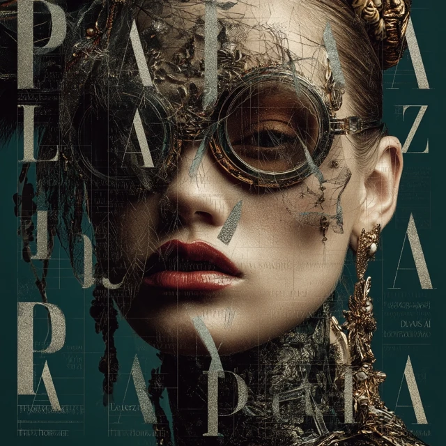 Fashion Editorial with Text Elements and Beautiful Model