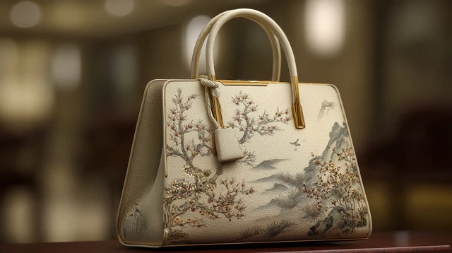 Chinese Style Womens Bag Design Leather Embroidery