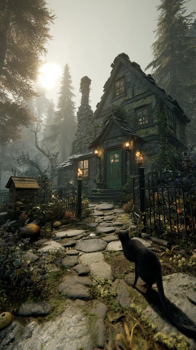 Witchs Cottage in a Forest Magical and Cozy