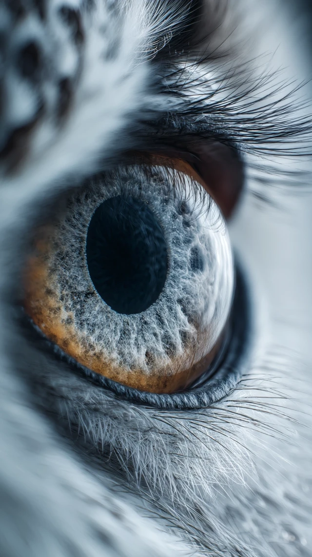 Owl Eye Hyperrealistic Close Up