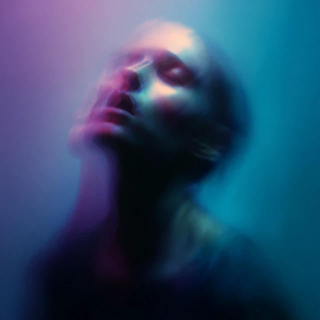Abstract Portrait Ethereal Figure Cool Tones