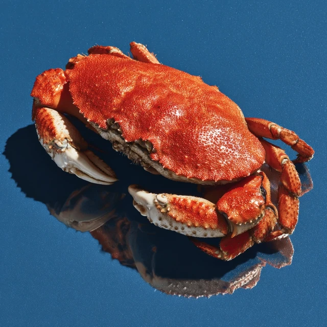 Kamchatka Crab on Mirror Food Photography