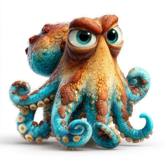 Cute Colossal Octopus Pixar Animation