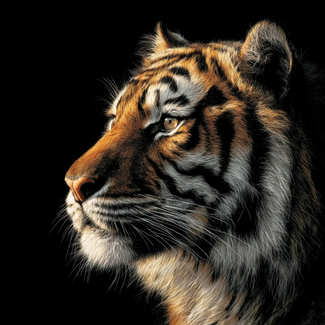 Majestic Tiger Close Up Portrait