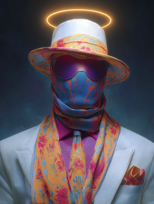 Imposter in Style Mysterious Figure with a Halo