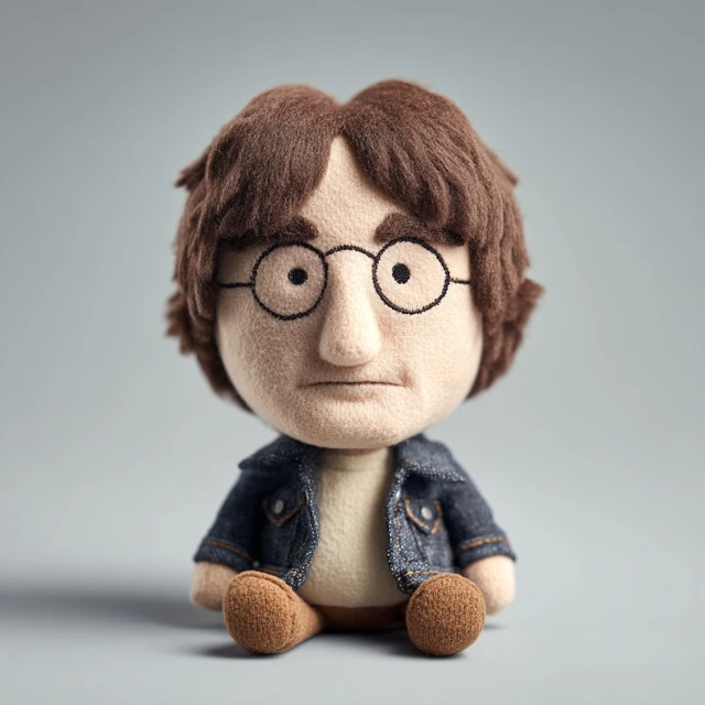 John Lennon Plush Toy Adorable Front View