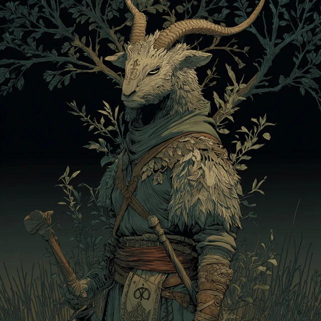Dark Souls Art Style Faun Portrait