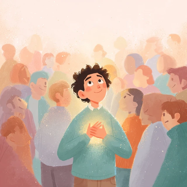 Peaceful Illustration Soft Pastel Colors