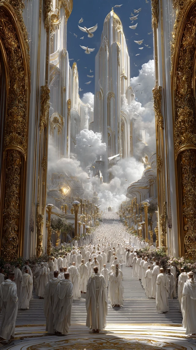 Heavenly Procession Divine City Architecture