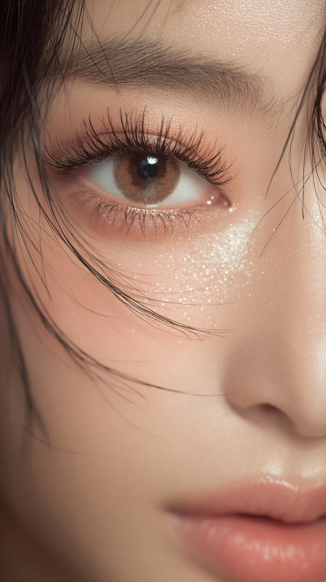 Japanese Girl Natural Beauty Close Up Eyelashes