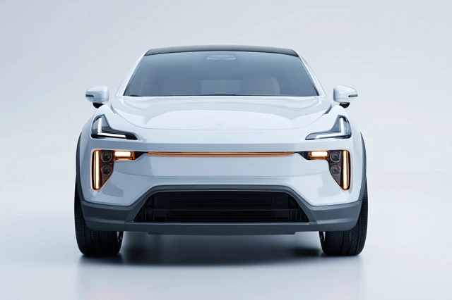 Minimalist Electric Car Design Render High End Appearance