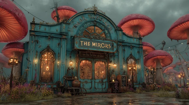 Psychedelic Haunted House The Mirrors Steampunk Fantasy