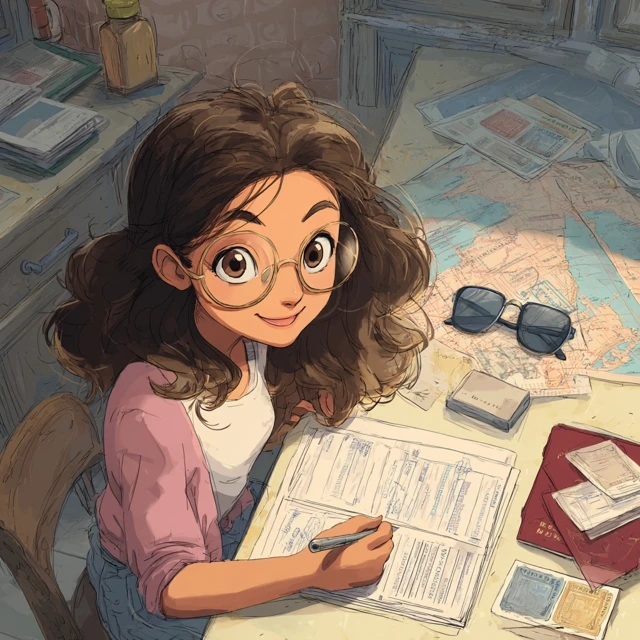 Girl Visa Specialist Illustration