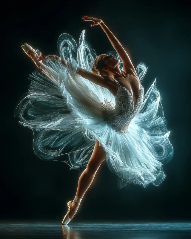 Ballet Dancer Light Painting Photography