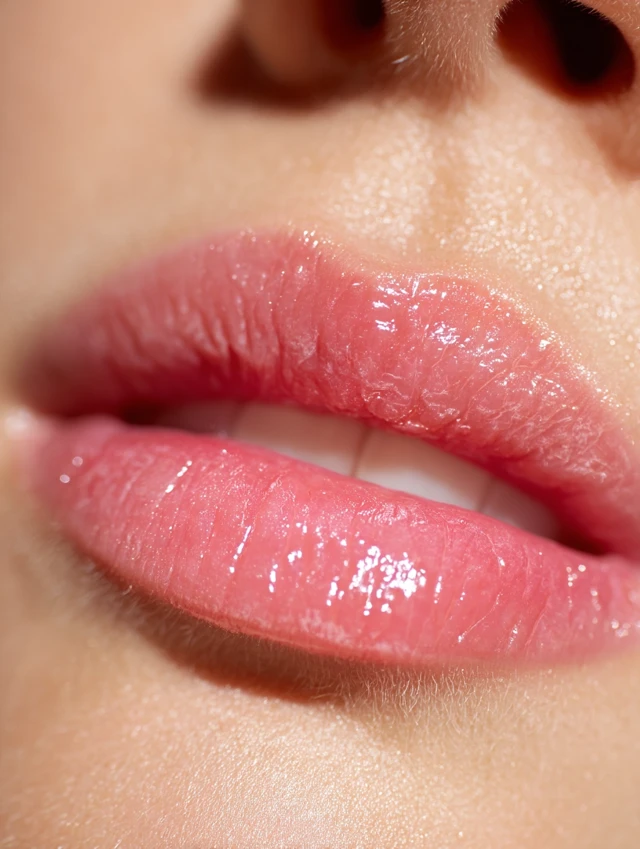 Glossy Lips Macro Photography Beauty Close Up
