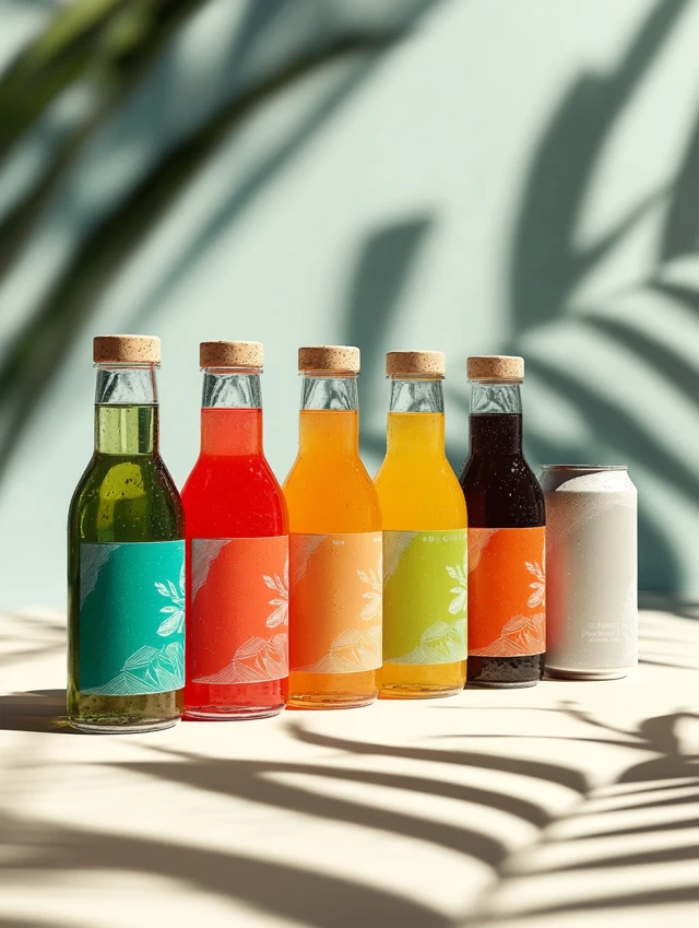 RTD Beverages Colorful Drinks Product Photography