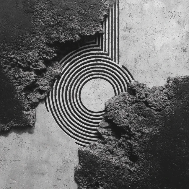 Abstract Black and White Geometric Pattern