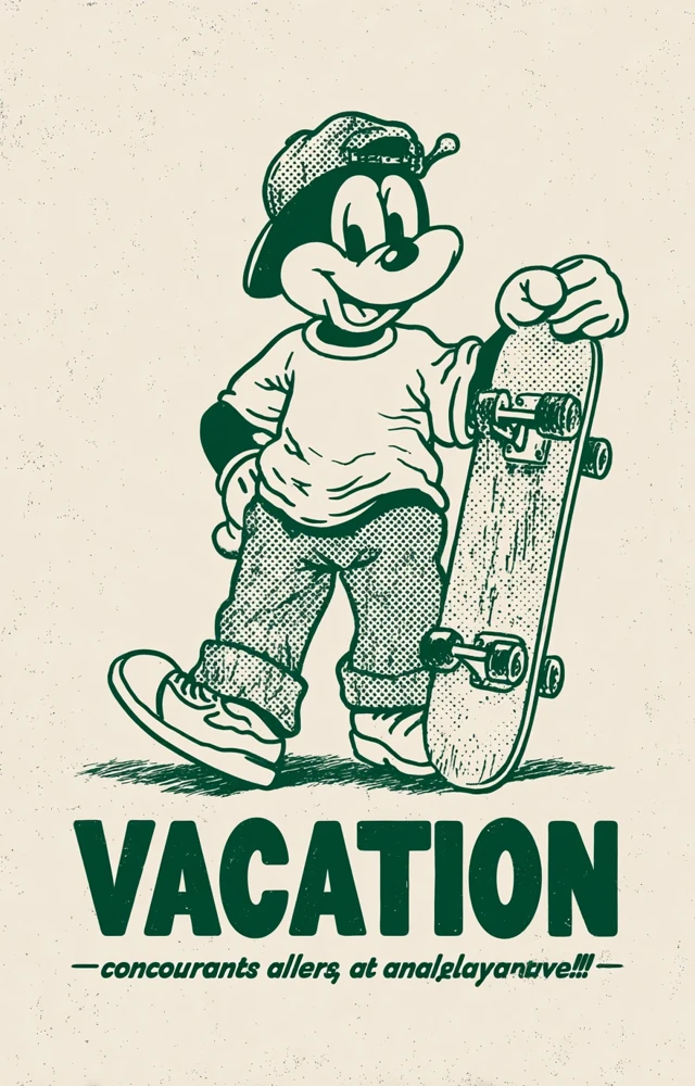 Vacation TShirt Design Frank Orson Skater