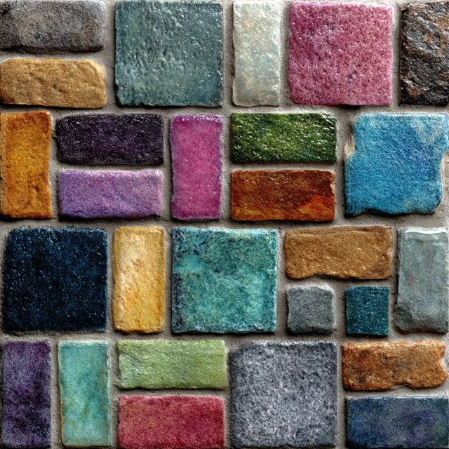 Multicolored Mosaic Tile Texture Background