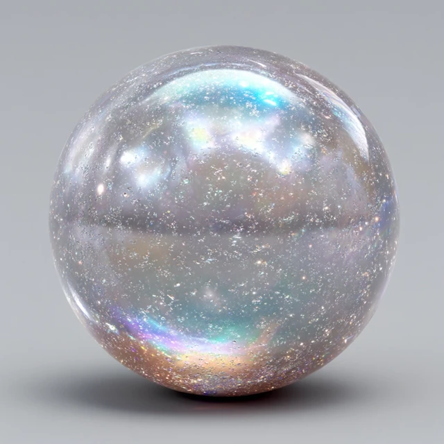 Mystical Silver Crystal Ball Enchanted Aura Fantasy Art