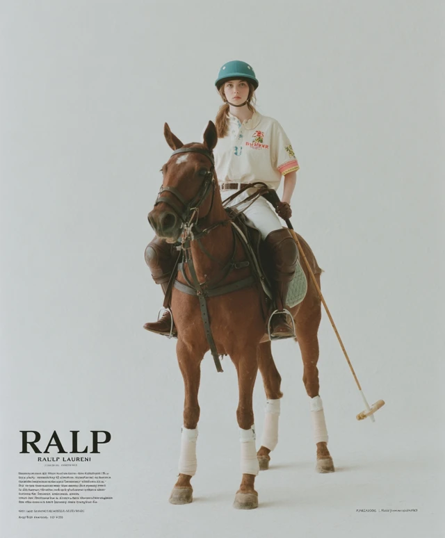 RALP LAUREN Fashion Editorial Polo Horse Model