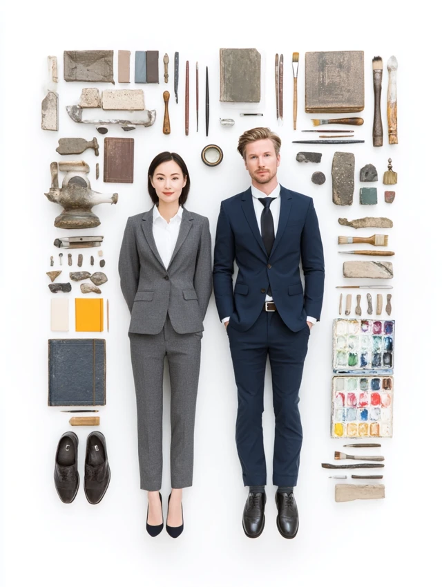 Business Professionals Knolling Artefacts