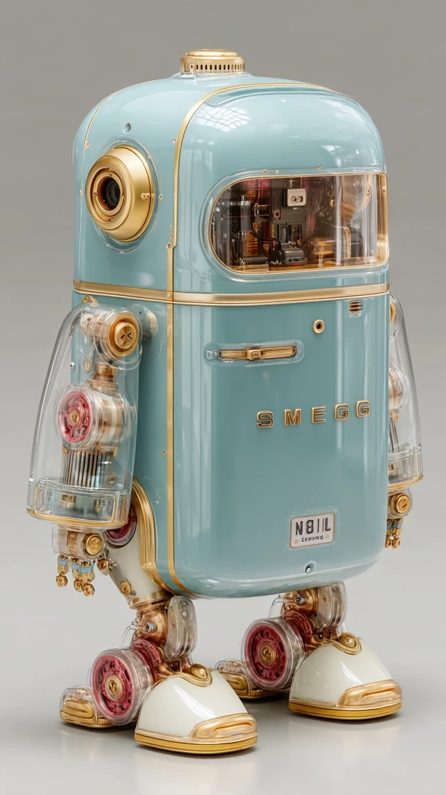 Smeg Refrigerator Robot in Metallic Colorware